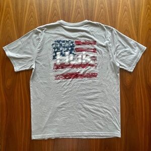 Huk Brand US Flag T shirt- Men's Large